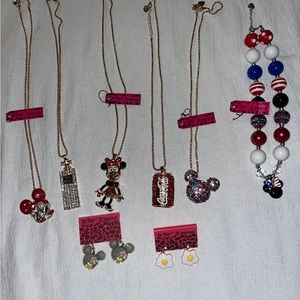 Betsey johnson necklace earring lot new